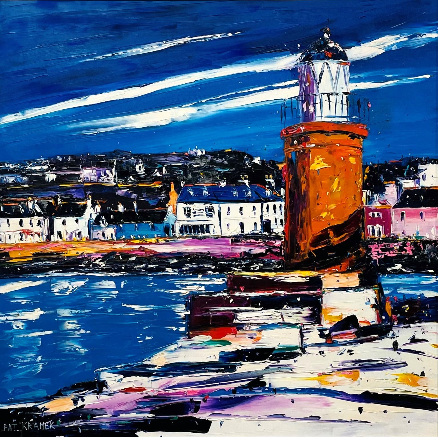 'Portpatrick Lighthouse' by artist Pat Kramek